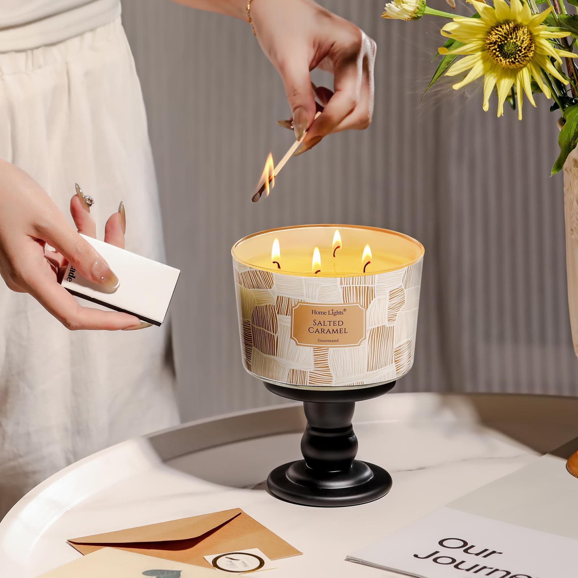 Home Lights gift-ready candle suitable for birthdays and celebrations.