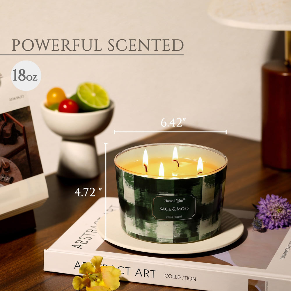 Home Lights minimalist glass jar candle adds modern style while delivering steady fragrance.