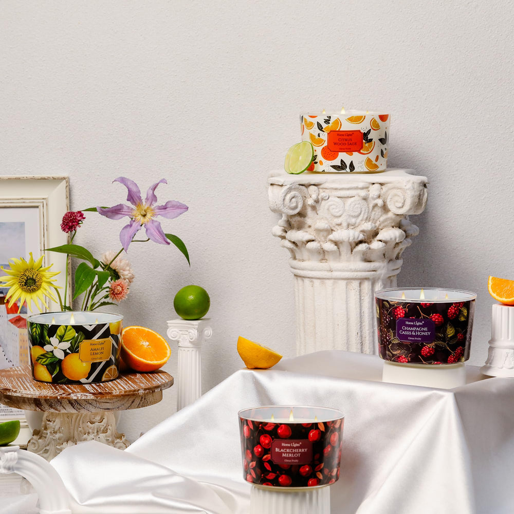 HomeLights party atmosphere candle enhances entertaining spaces.