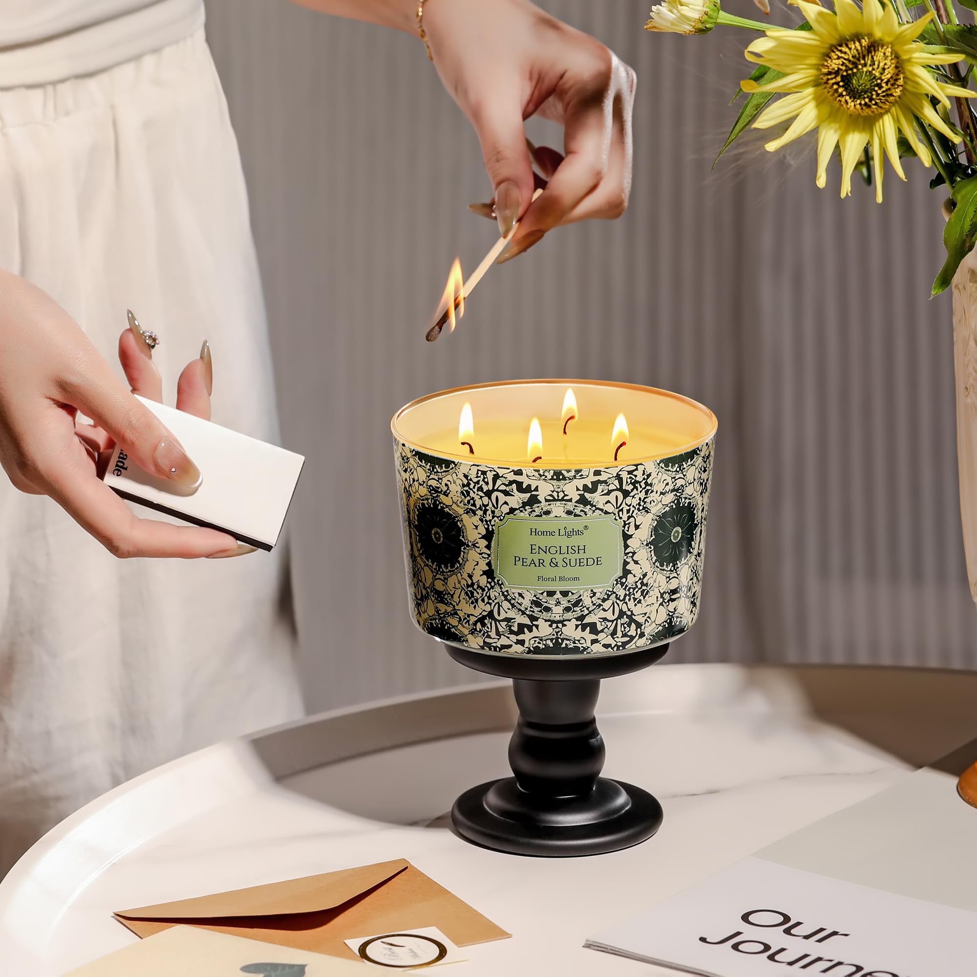 Home Lights reusable jar adds storage or decoration after the candle ends.