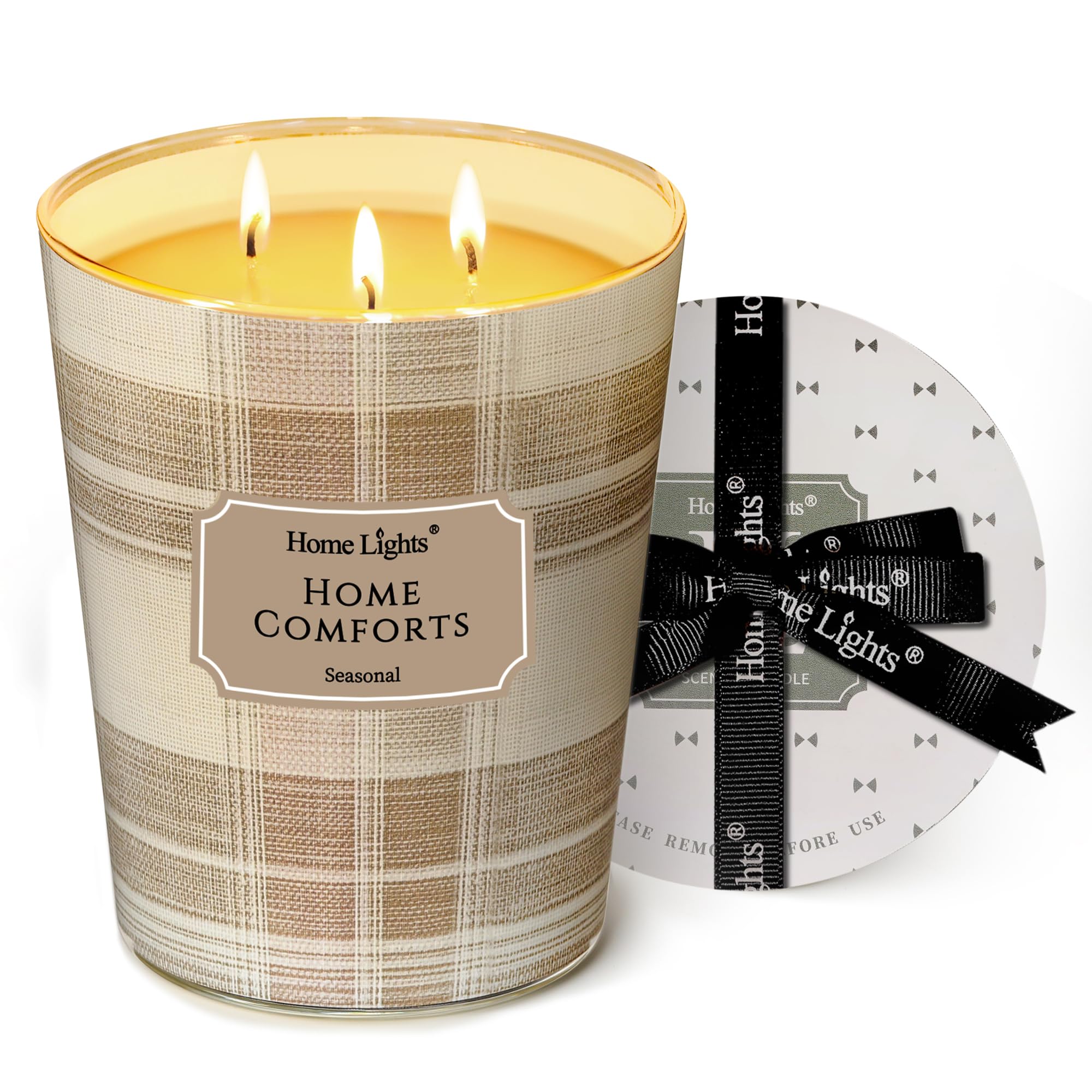 Home Lights Scented Candle in large 34oz jar delivers long-lasting fragrance for living rooms.