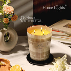 Home Lights warm spice center of cinnamon and clove for cozy evenings.