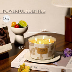 Home Lights soy wax candle in stylish jar delivers clean-burning ambiance.