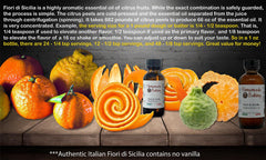 Homemade Baking Fiori di Sicilia product label from Italy, authentic aroma.