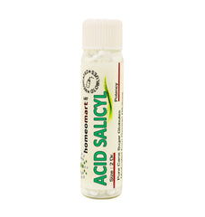 Acidum Salicylicum pellets close-up, easy to dissolve under the tongue.