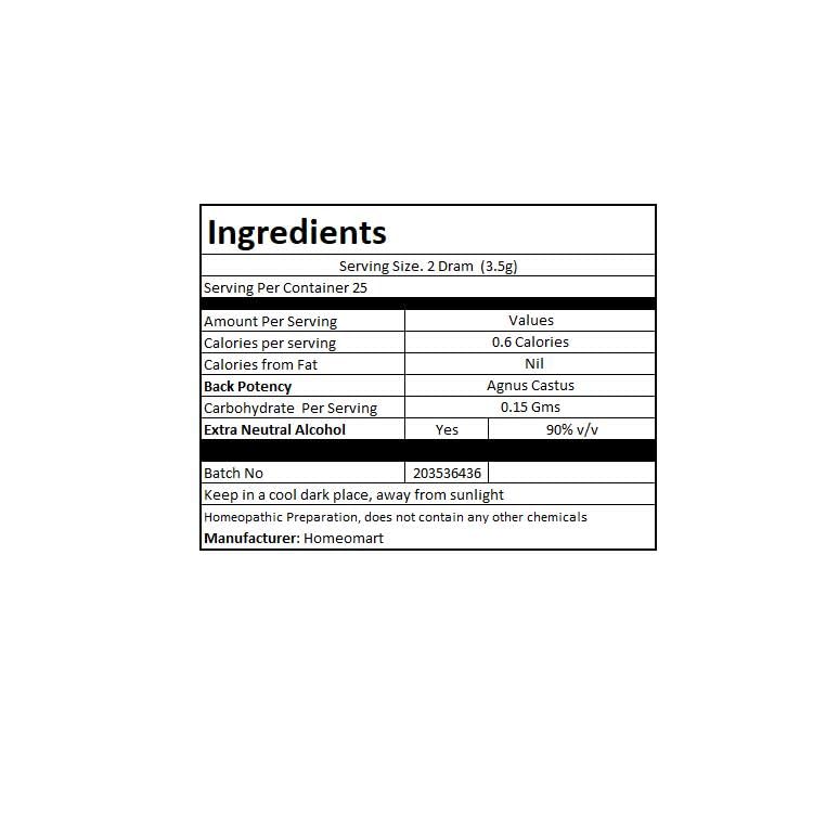 Travel-ready Homeomart Agnus Castus pellets in a small pack