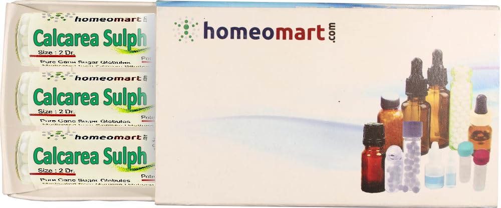 Homeomart Calcarea Sulphurica pellets in a 30C pack for easy dosing