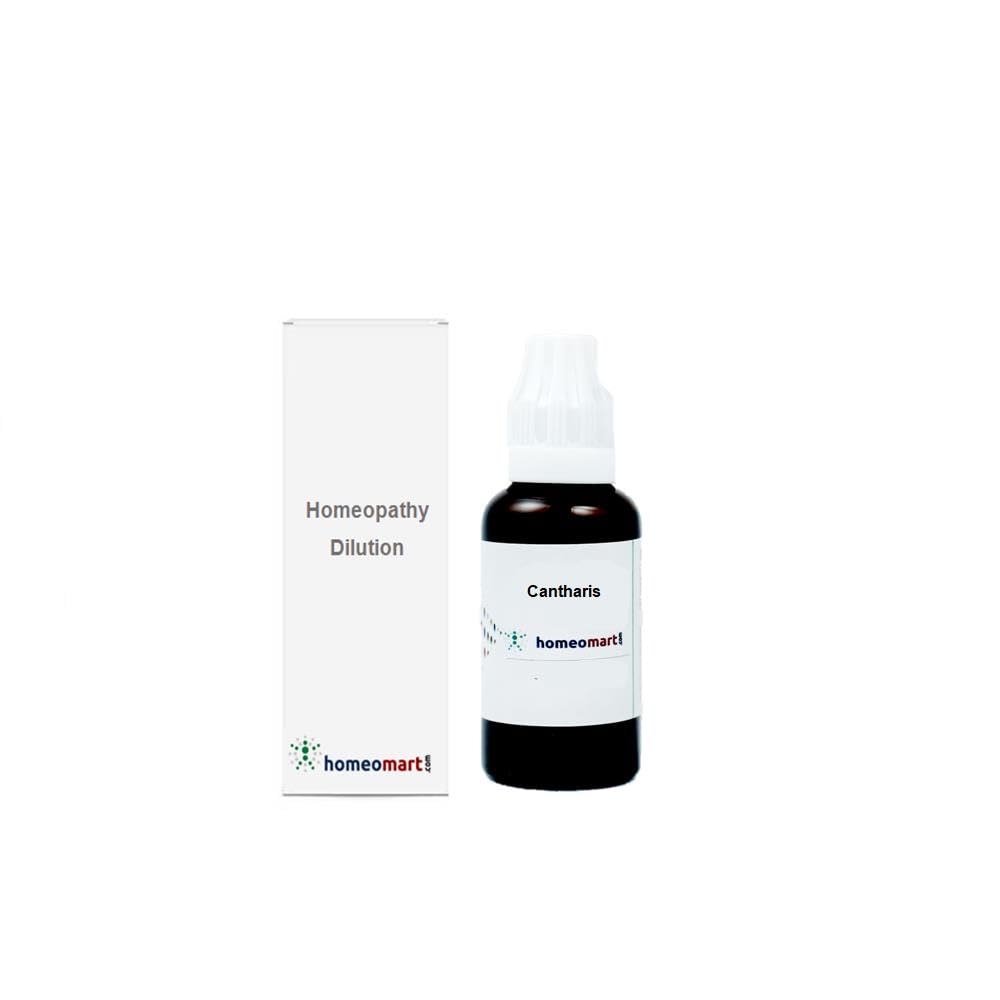 Homeomart Cantharis 6C dilution dropper close-up for precise dosing.