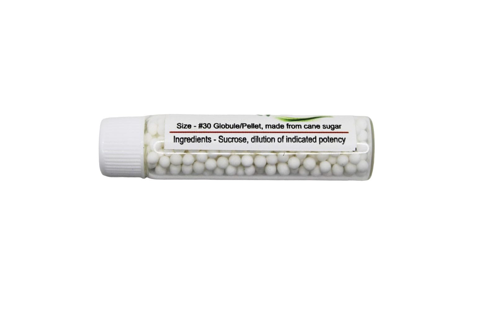HomeoMart glass vial with pellets ideal for accurate dosing.