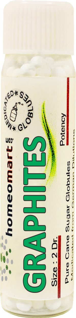 HomeoMart Graphites 6C pellets bottle shown for convenient daily use