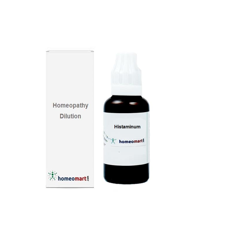 Close-up of Homeomart Histaminum 6C label showing potency and trust.