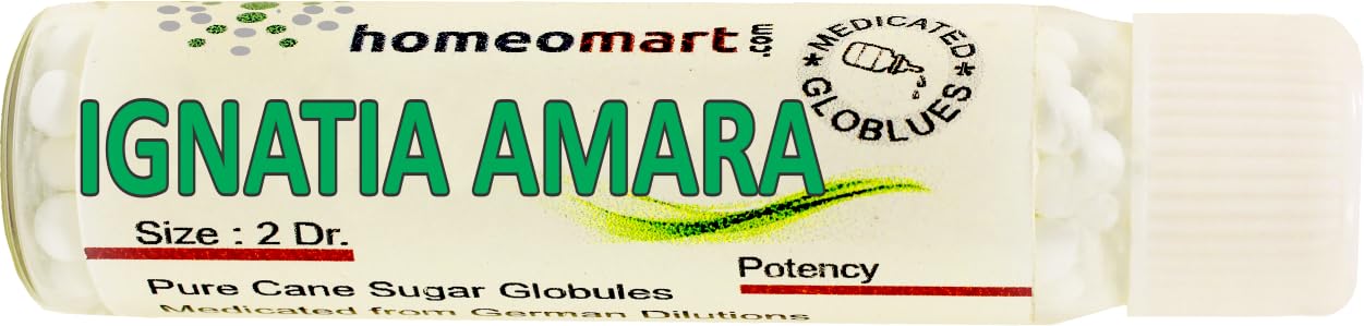 Ignatia Amara pellets dissolving under the tongue for discreet use by Homeomart.