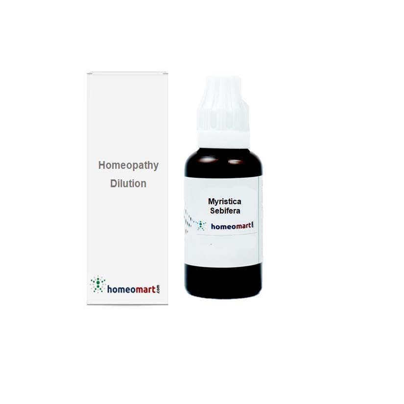 Homeomart Myristica Sebifera 30C dropper—precise drops for easy dosing.