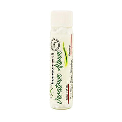 HomeoMart Veratrum Album pellets 30C glass vial ready for convenient home use