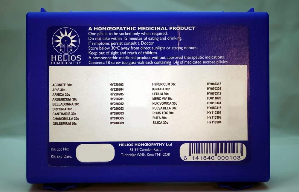Homeopathy World 18 Remedy Starter Kit compact pack for travel and daily needs.