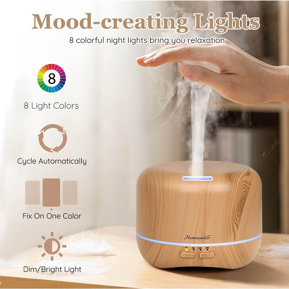Homeweeks 300ml tank offers longer fragrance diffusion.