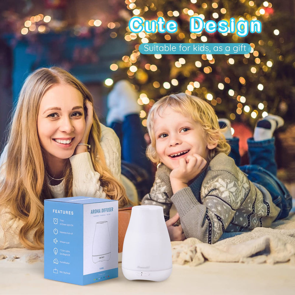 Homeweeks diffuser ready for daily use on a desk or bedside table.