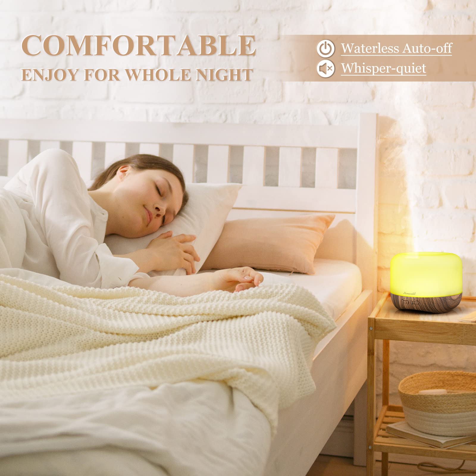 Homeweeks room diffuser bedroom – ideal for bedrooms and small spaces