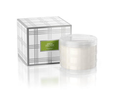 HomeWorx Luxe 18oz White Tea Leaf candle in colored glass delivers long-lasting fragrance.