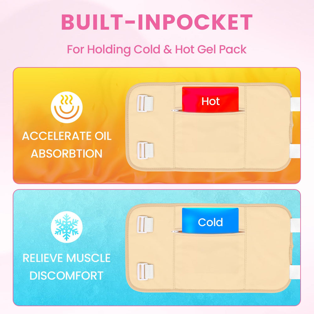 HOMHOW castor oil pack wrap arms supports adjustable sizing and secure wear