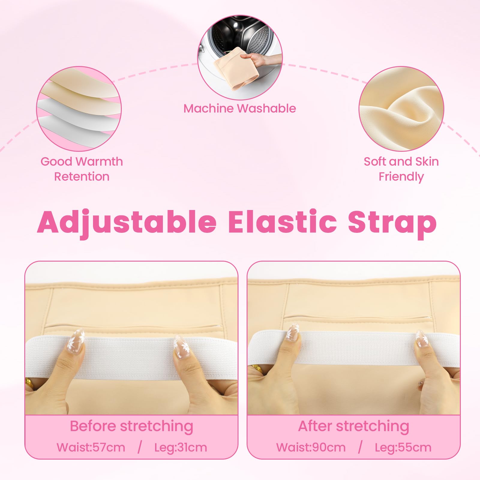 HOMHOW castor oil pack wrap elbow ensures secure fit and reusable use