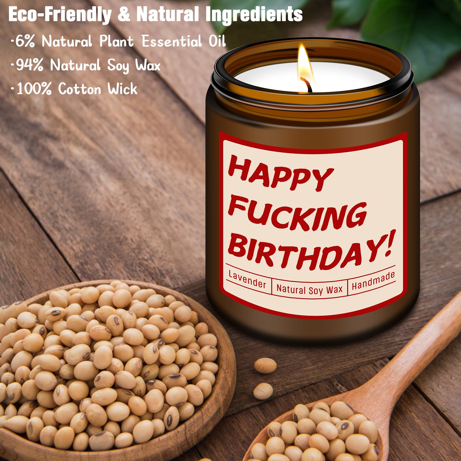 Homsolver 21st birthday candle with lavender scent for milestone parties.