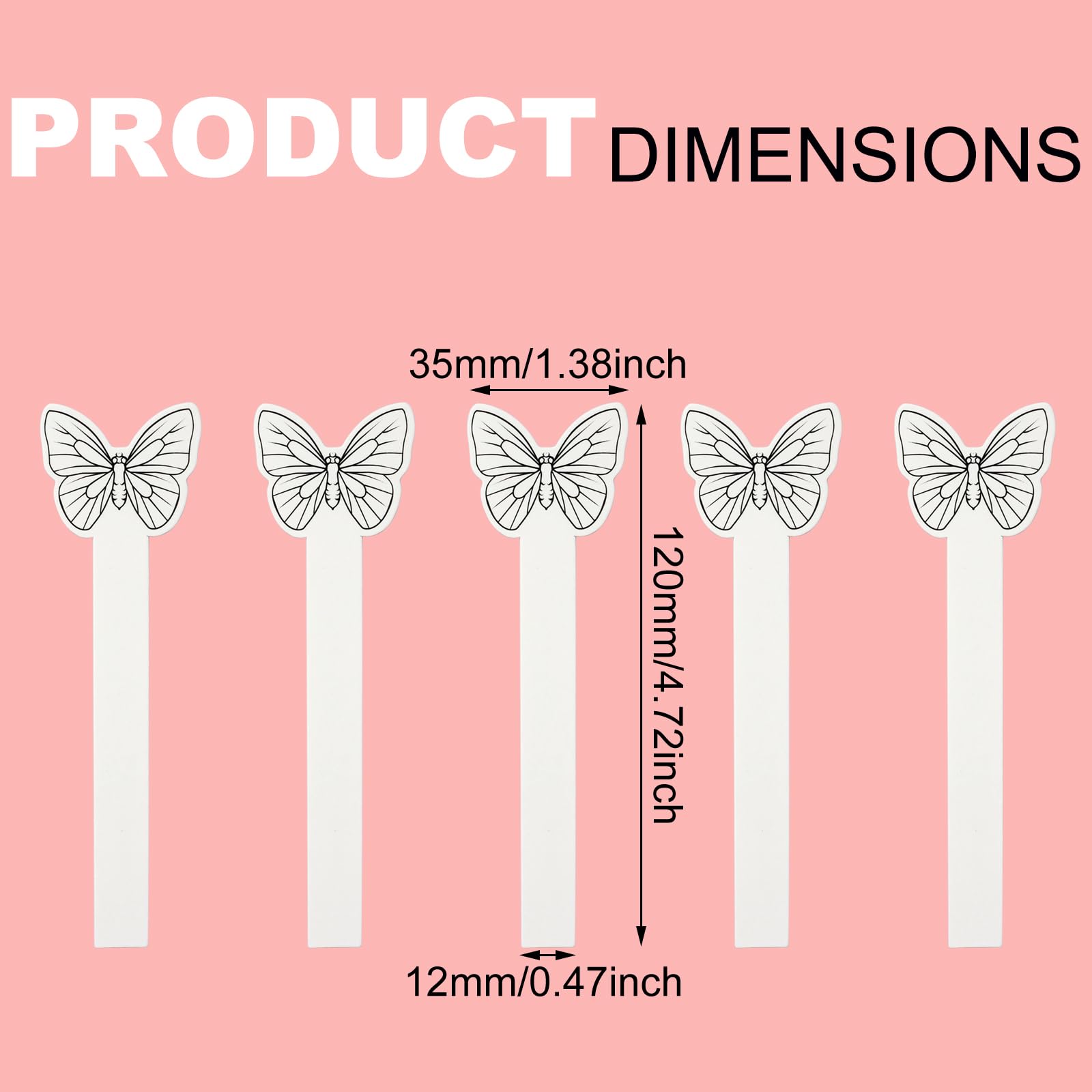 Honbay butterfly test strip dimensions 120 mm by 35 mm for precise testing