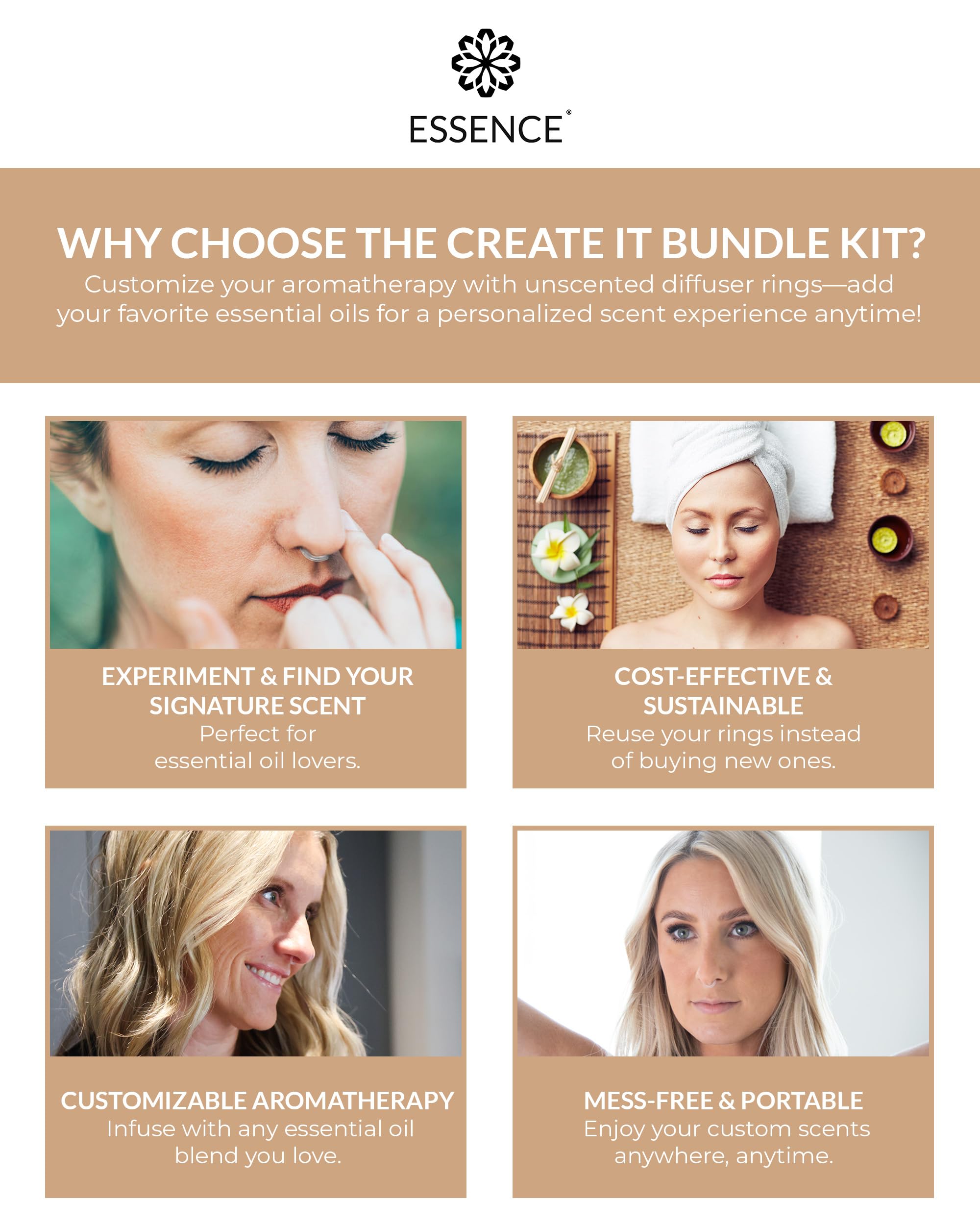 HONÉ Essence nose ring infused with pure oils for long-lasting aroma