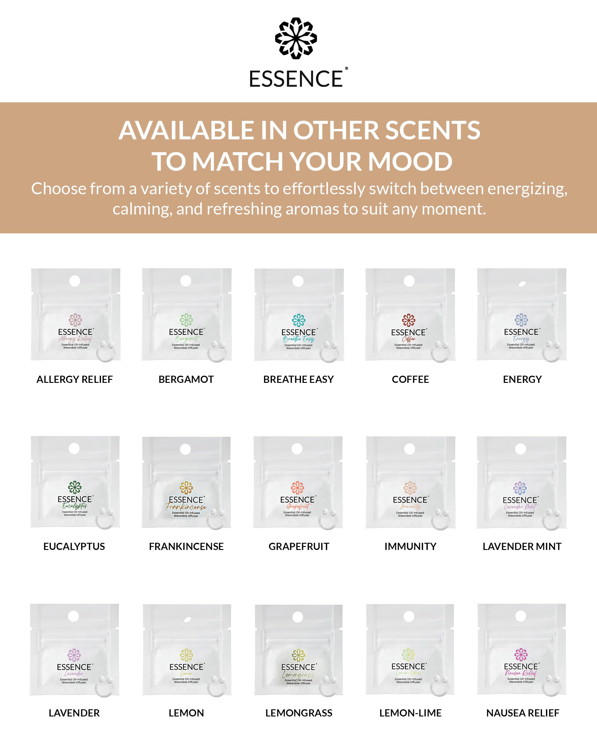 HONÉ Essence wearable diffuser ring with clip supports on-the-go scents