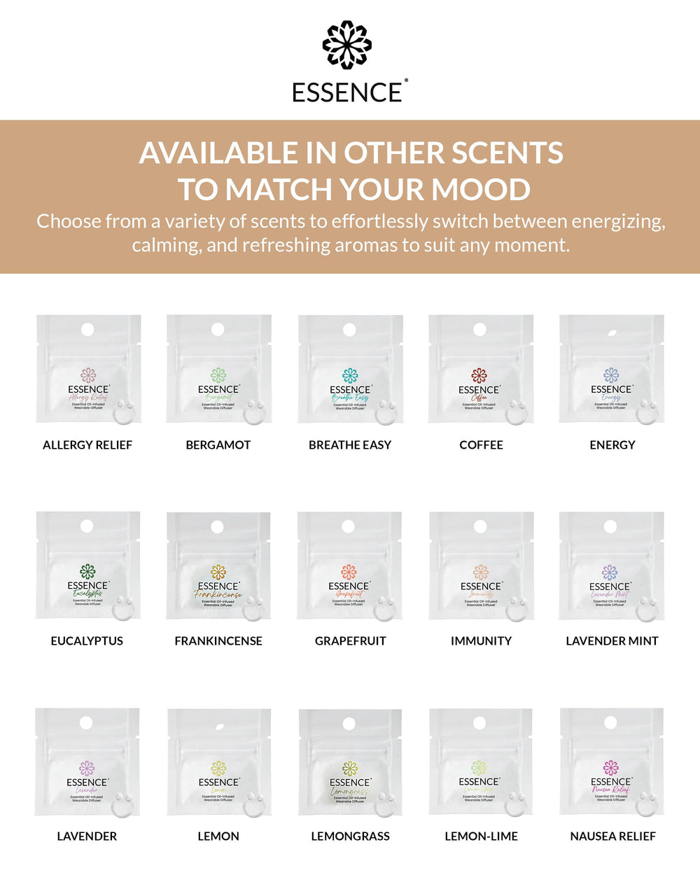 HONÉ Essence wearable diffuser ring with clip supports on-the-go scents