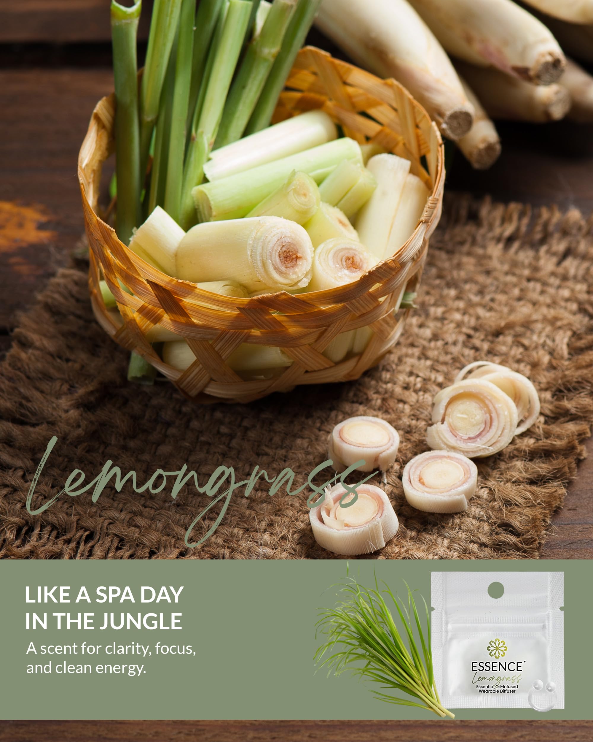 HONÉ Essence lemongrass diffuser ring with oil bottle ready for daily use.