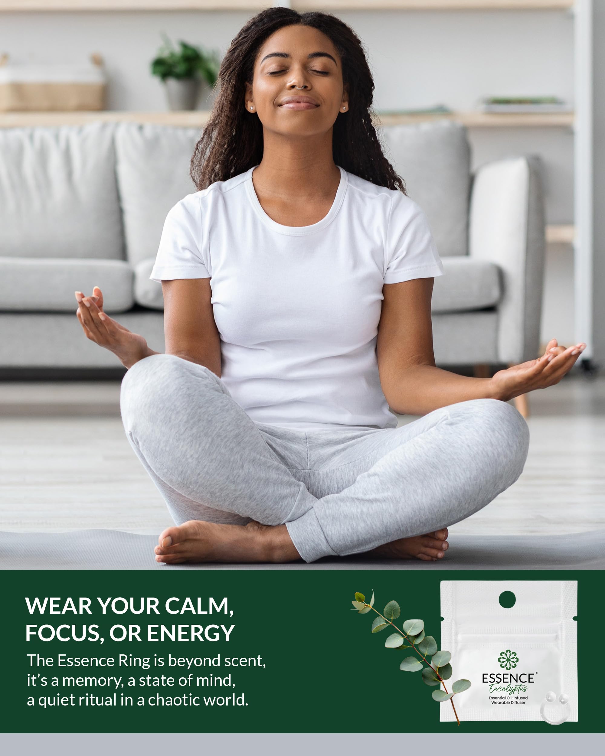 HONÉ Essence eucalyptus scent nasal diffuser ring promotes alertness and mood support