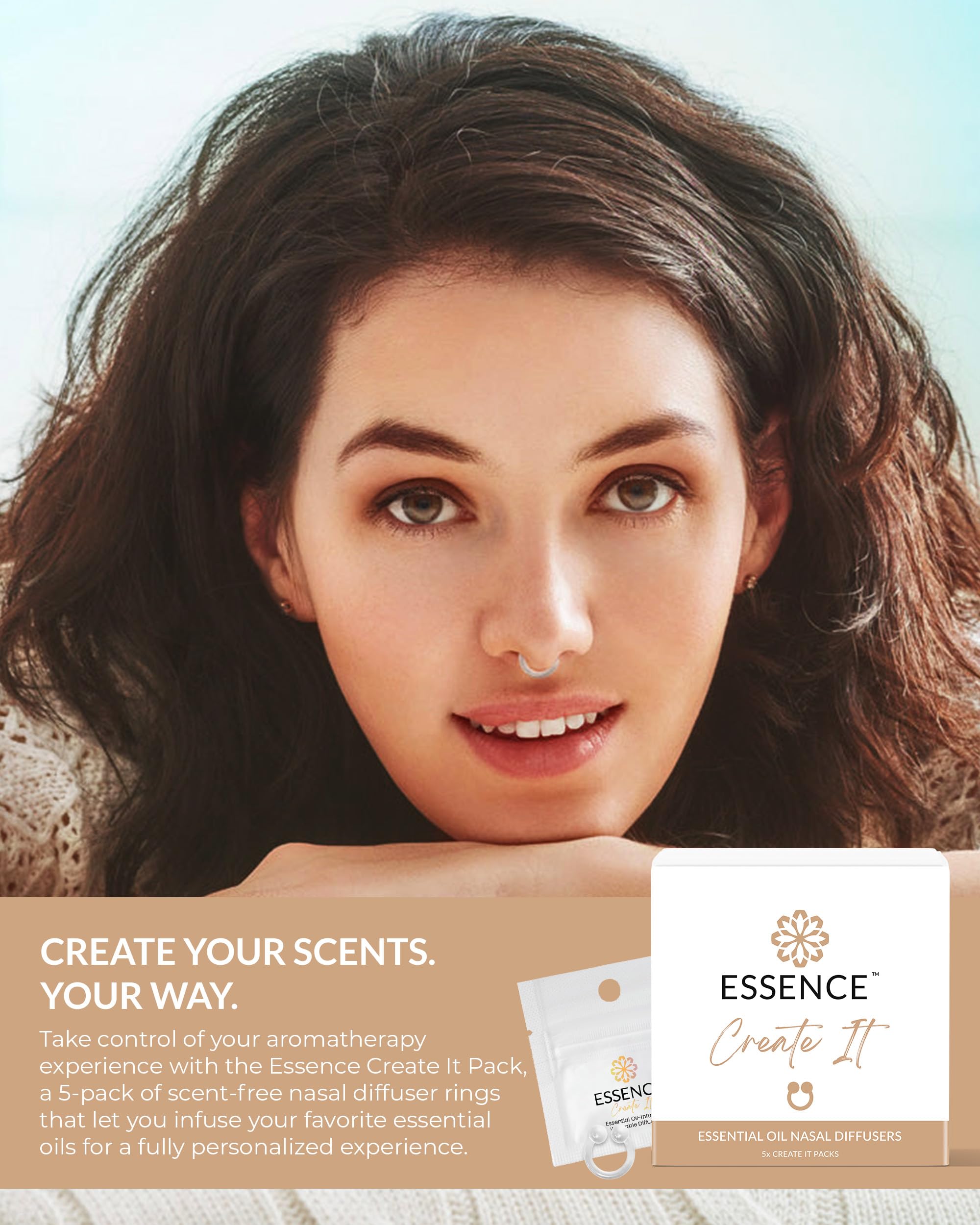 HONÉ Essence wearable diffuser ring clipped on for discreet aromatherapy