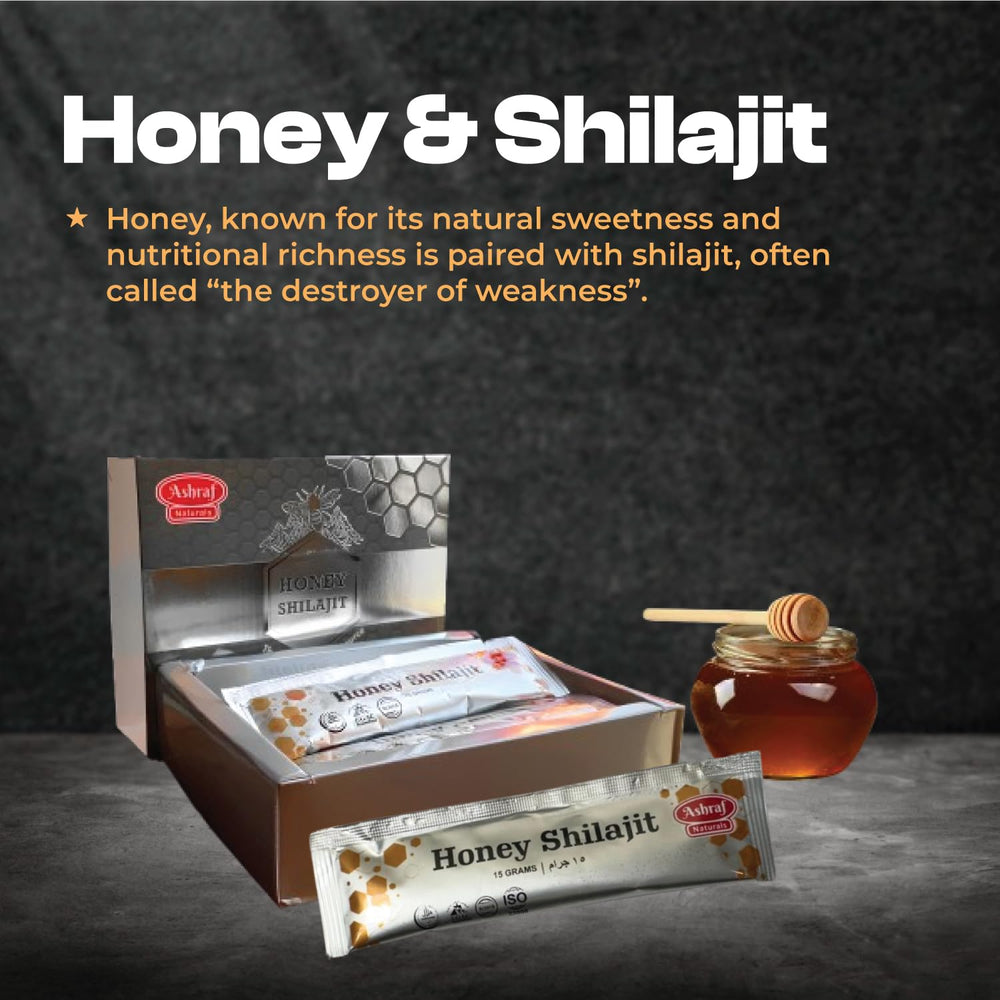 Closeup of Shilajit Honey Sticks sachets showing precise daily dose.