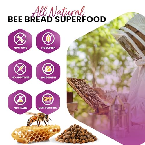 HONEYBEEZONE Bee Bread Capsules closeup highlighting nutrient-rich profile
