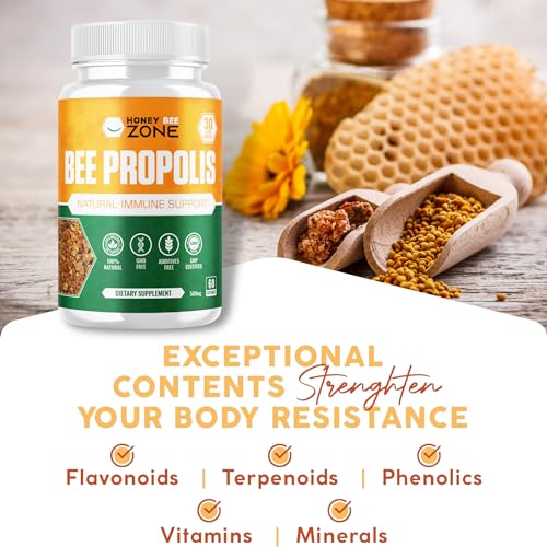HoneyBeeZone capsules in hand illustrating easy-to-swallow format