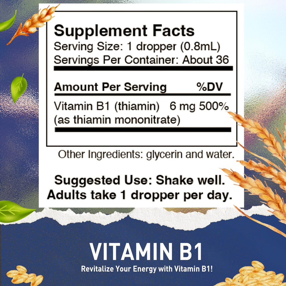 HoneyCombs Vitamin B1 Drops pipette for precise, easy dosing in daily routines