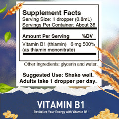 HoneyCombs Vitamin B1 Drops pipette for precise, easy dosing in daily routines