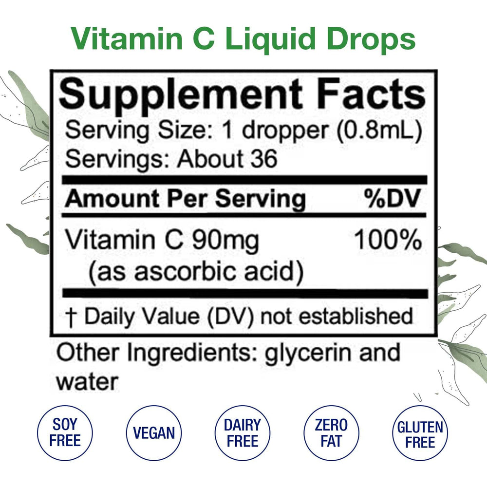HoneyCombs Vitamin C Liquid closeup highlighting pure formula