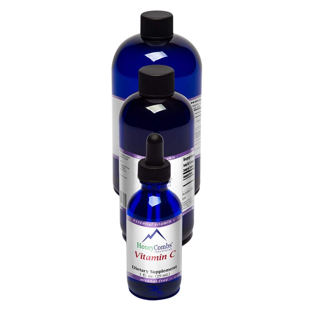 HoneyCombs Vitamin C Liquid dropper dispensing for smooth daily dosing