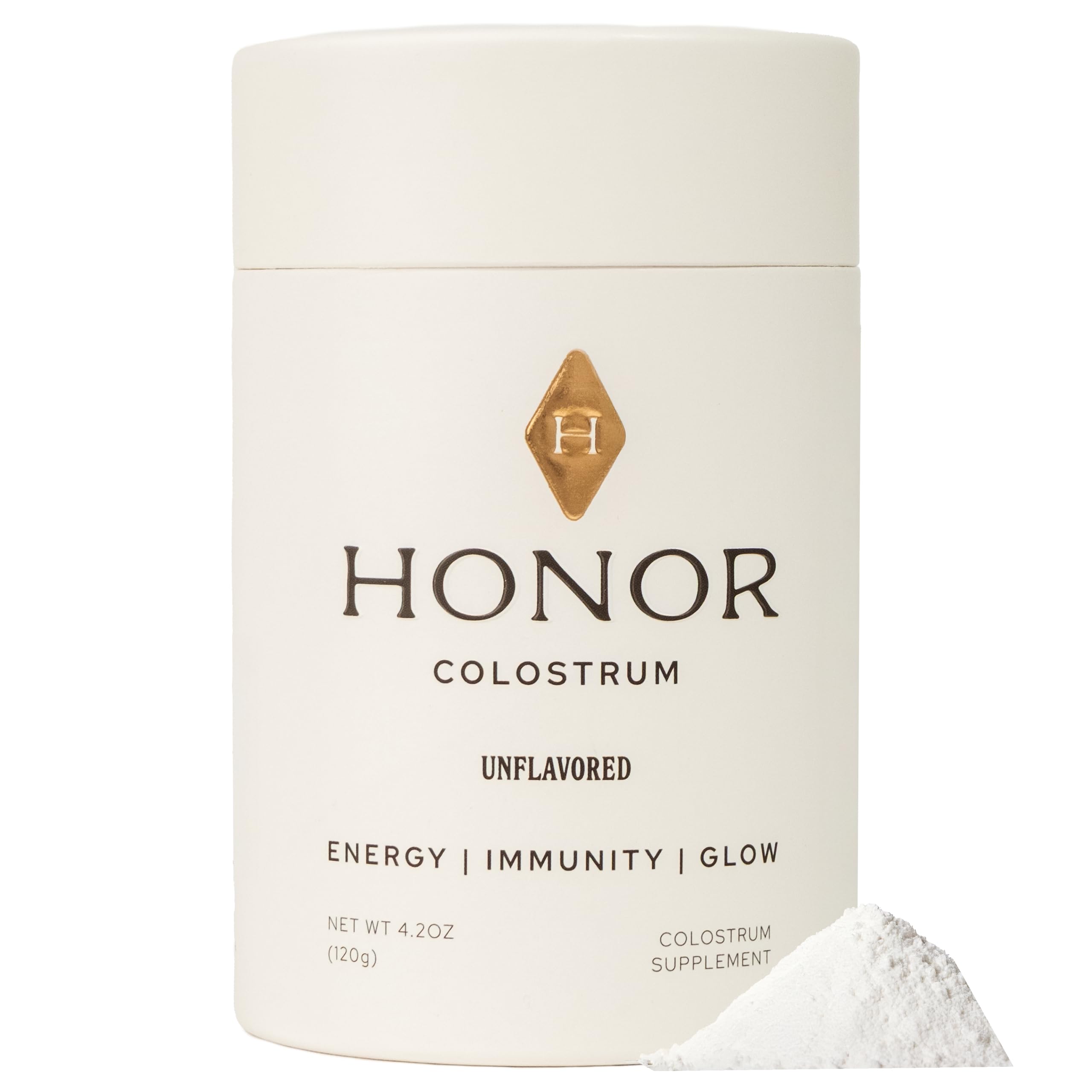 HONOR Supplements Colostrum powder unflavored bottle for daily wellness