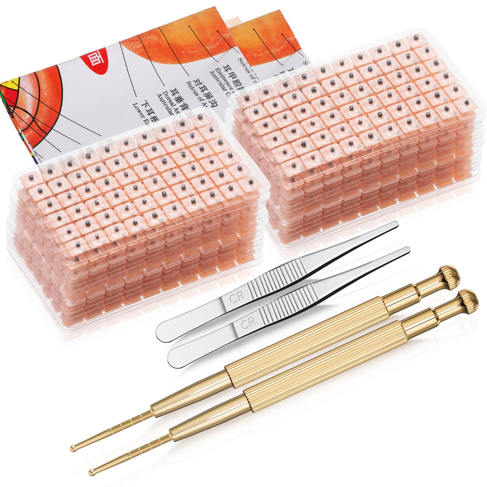 Honoson ear counts 2400-piece pack for versatile acupressure sessions.