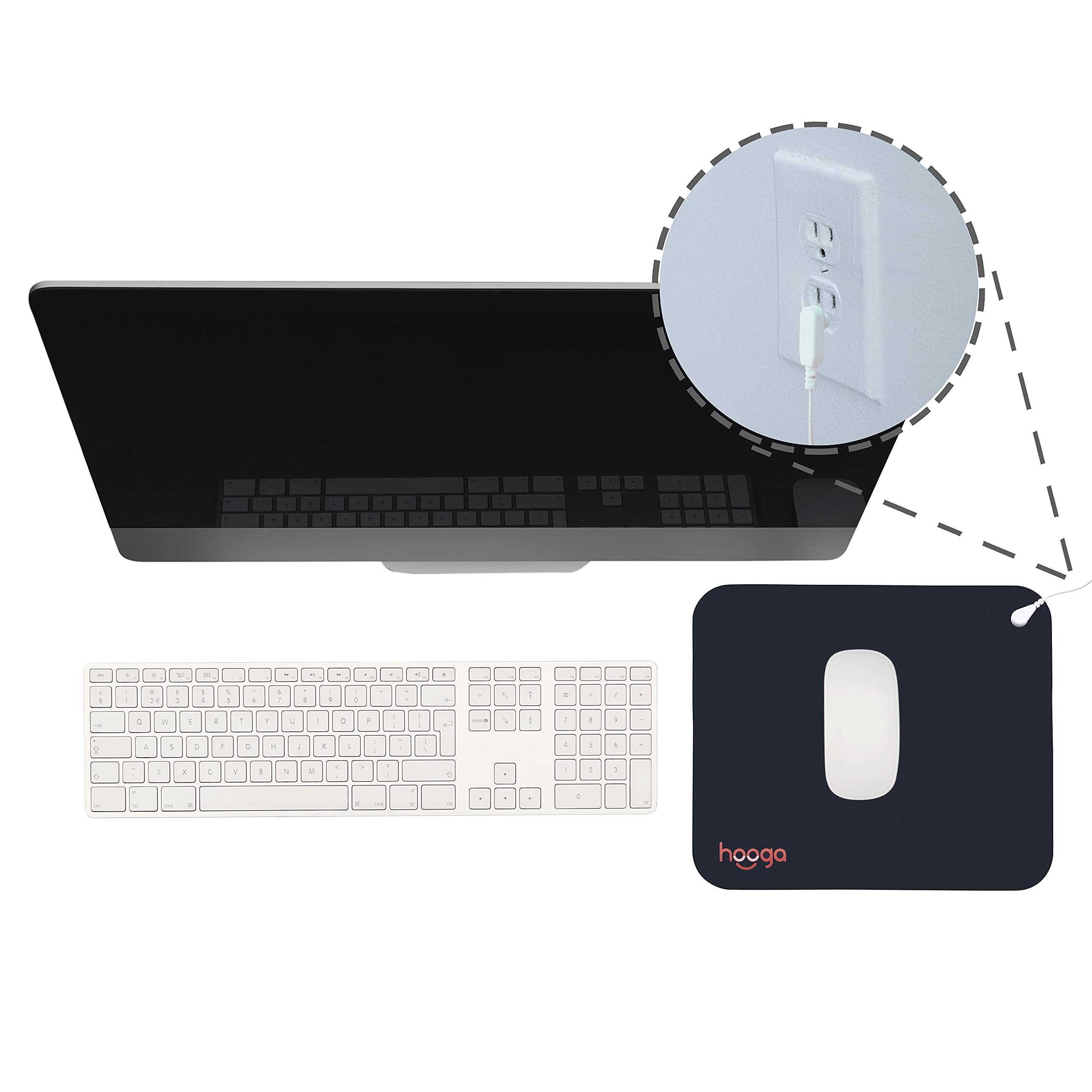 Hooga Grounding Mat with 15-foot cord for flexible placement