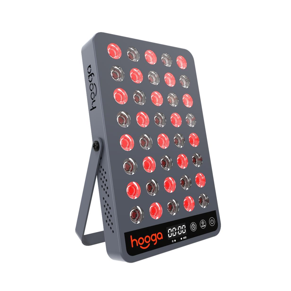 Hooga HG200 red and near-infrared panel front view for convenient home therapy sessions.
