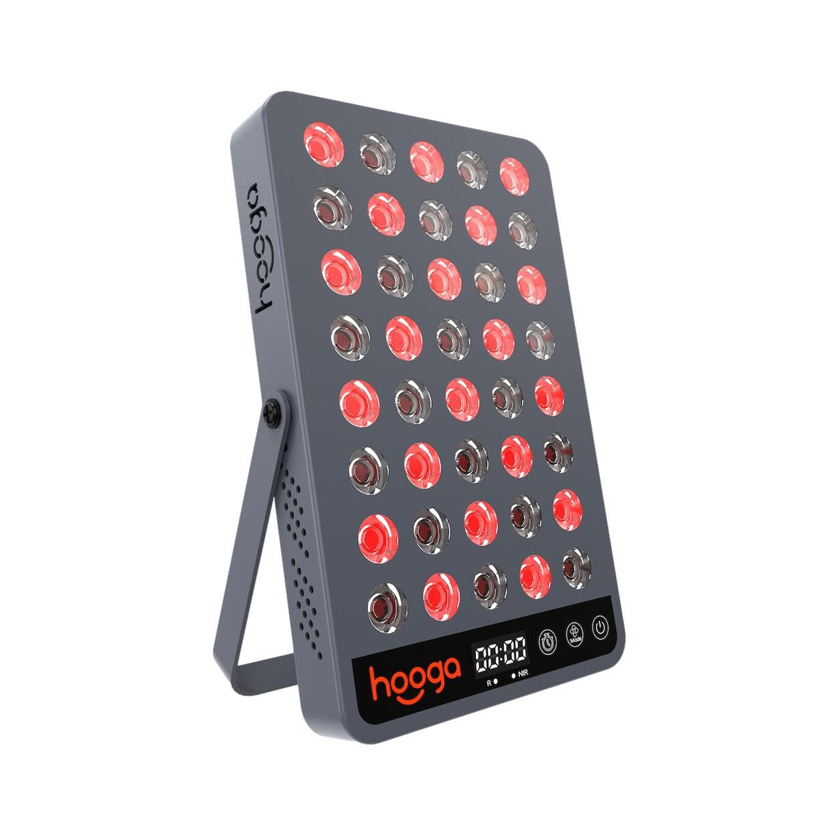 Hooga HG200 red and near-infrared panel front view for convenient home therapy sessions.