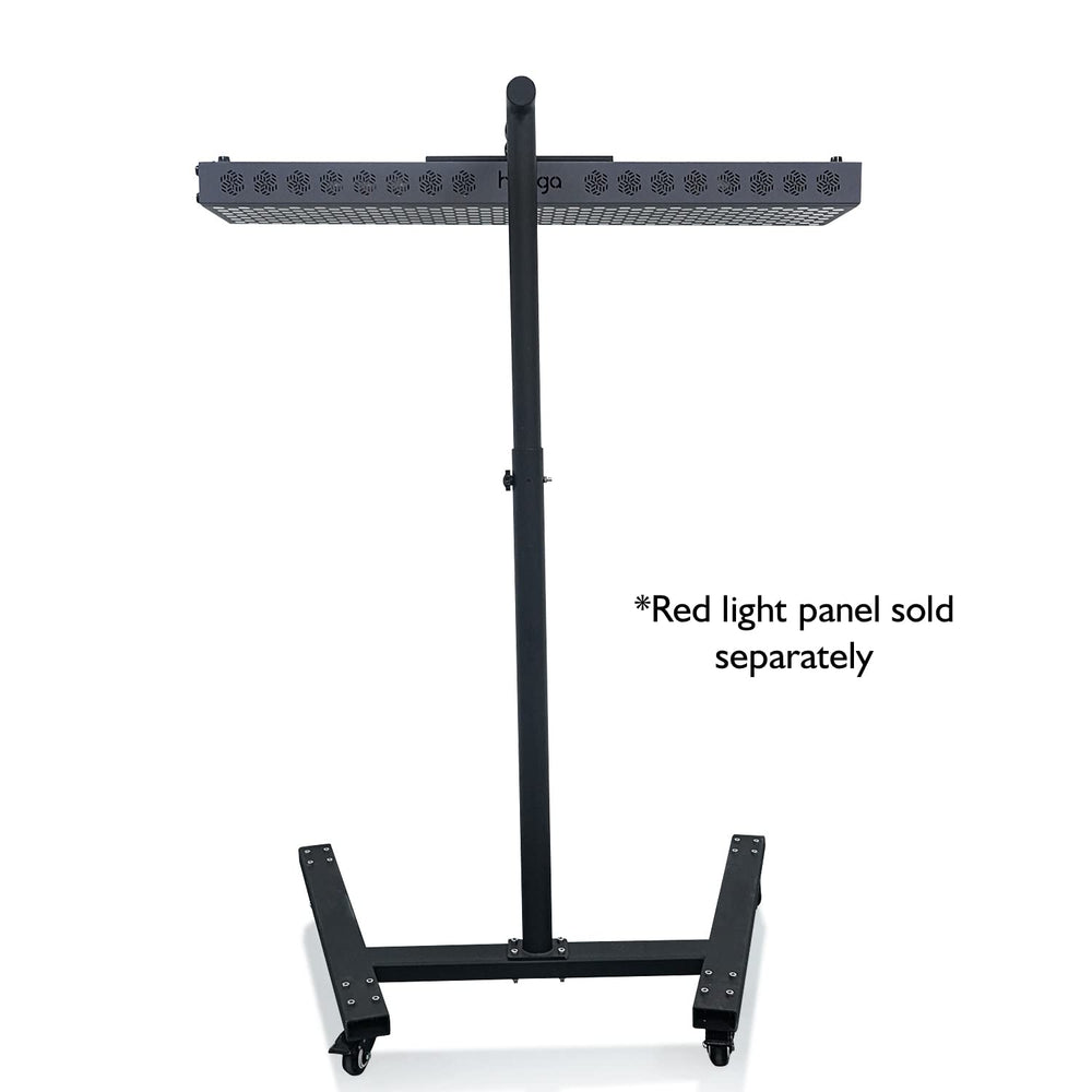 Hooga HGPRO horizontal stand with wheels locked for stable positioning