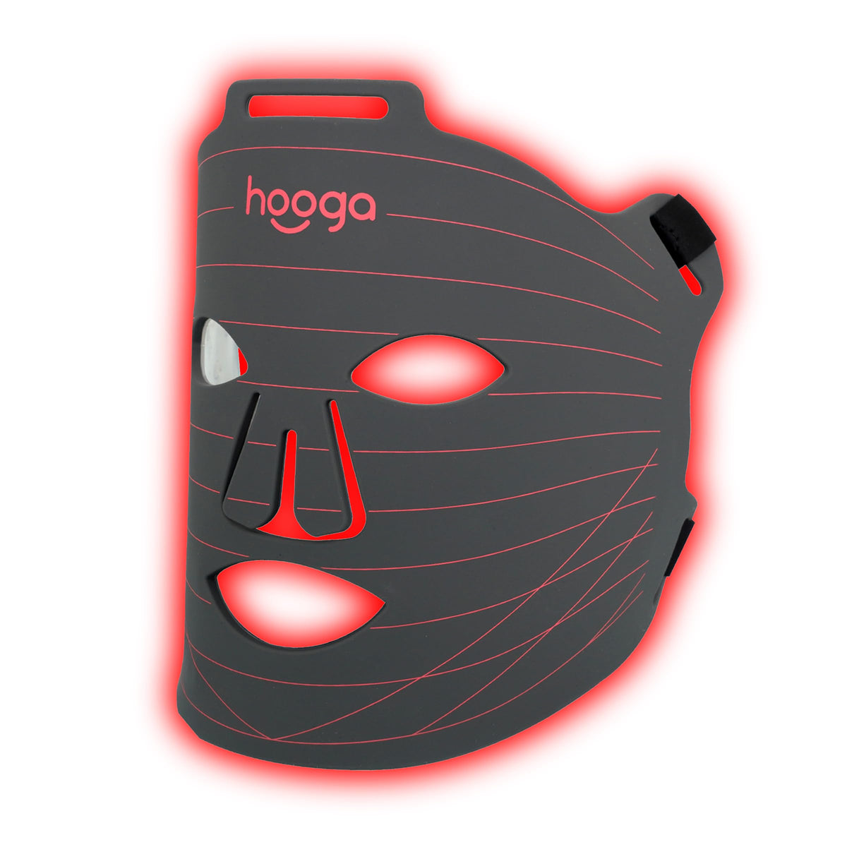 Hooga Red Light Mask front view with tri-chip LEDs for at-home wellness sessions.