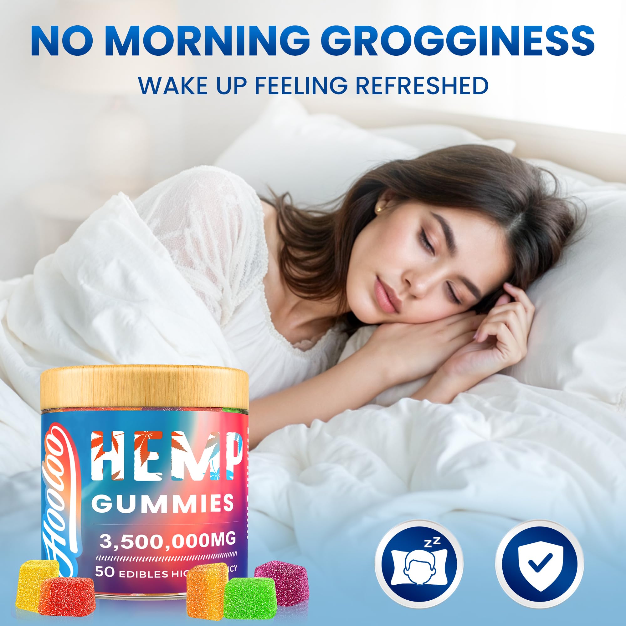 Hoolo gummies ready for bedtime routine to promote restful sleep