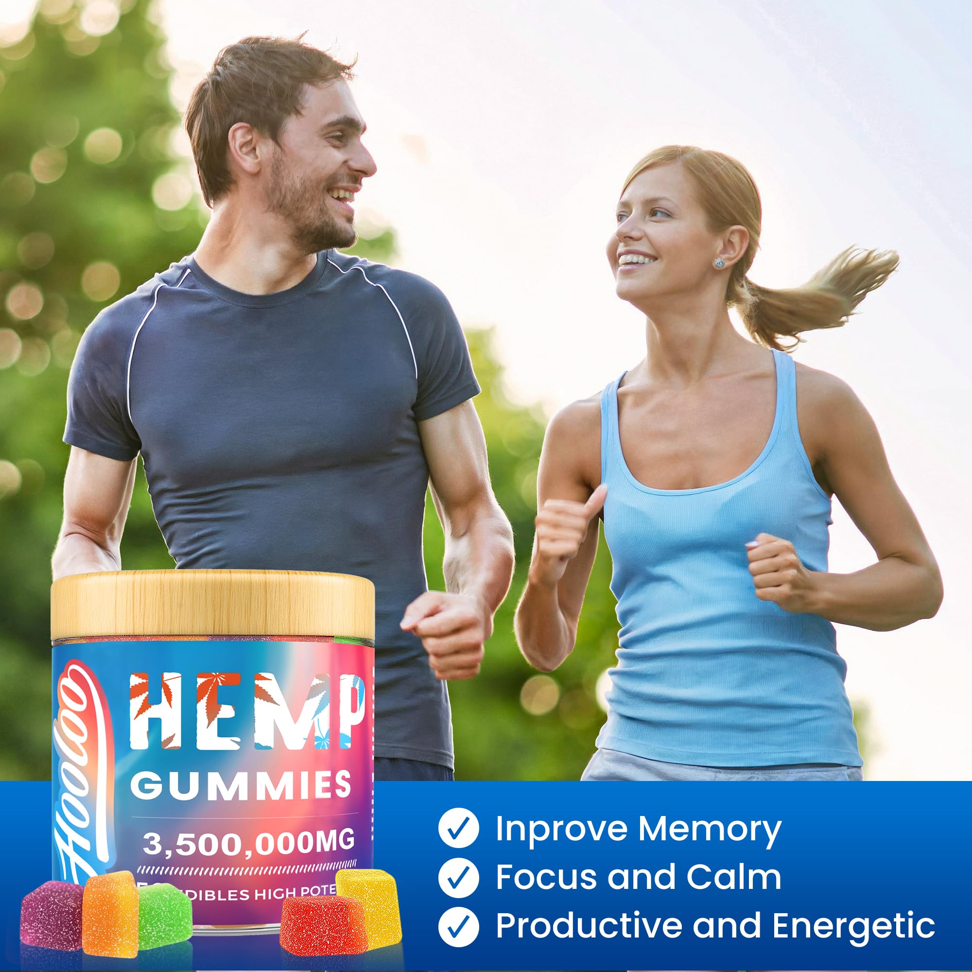 Hoolo gummies daily use in convenient chew form for on-the-go calm