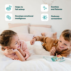 Meditation voices from HoomKid Story Box guiding a child
